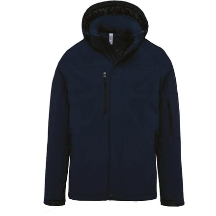 Kariban Gewatteerde softshell herenparka met capuchon K650 - Navy - S