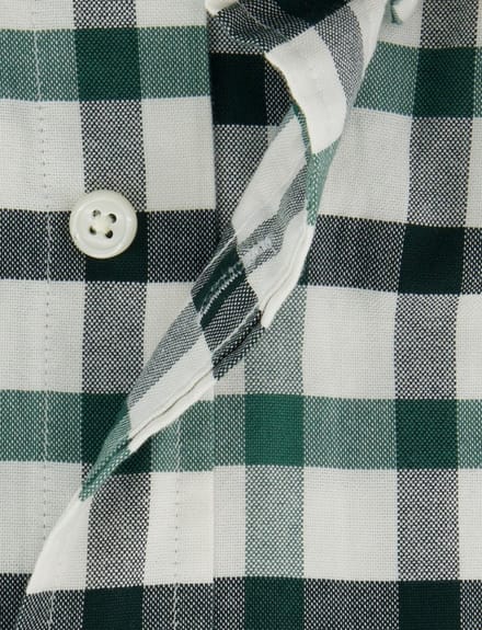 Gant overhemd ruitjes groen normale fit