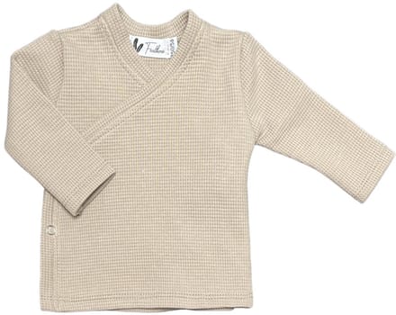 Overslagshirtje - Waffle - Dark beige - maat 44
