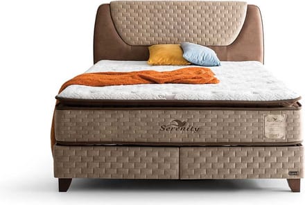 BSS Bedding Serenity - boxspring bed met opbergruimte - boxspring 140x200 - incl. luxe matras en hoofdbord
