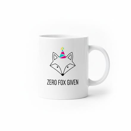 Zero Fox Given Mok – Grappige Vos Quote Koffiemok – 330 ml Keramische Mok Cadeau