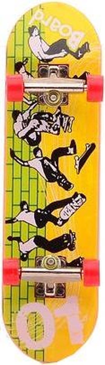 Johntoy Vinger Skateboard Geel/groen 7-delig 9 Cm