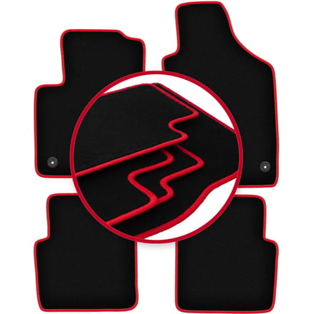 CARLUX-RED automatten voor: Fiat 500 FL hatchback (2013-2019)