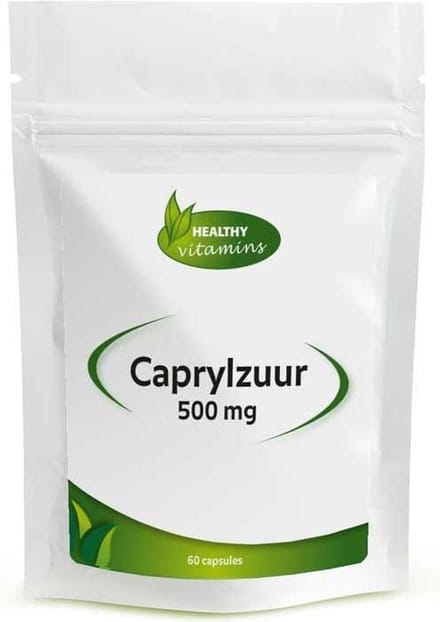Healthy Vitamins Caprylzuur - 60 Vegan Capsules - 500 mg
