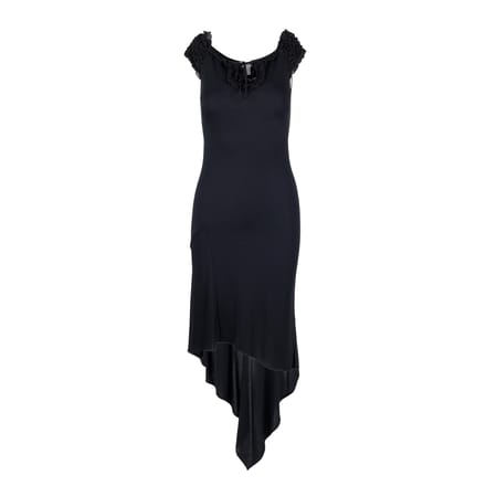 Goedkope en chique asymmetrische jurk van Moschino - jaren 2000