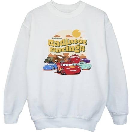 Disney Meisjes Cars Radiator Springs Groep Sweatshirt (Wit)