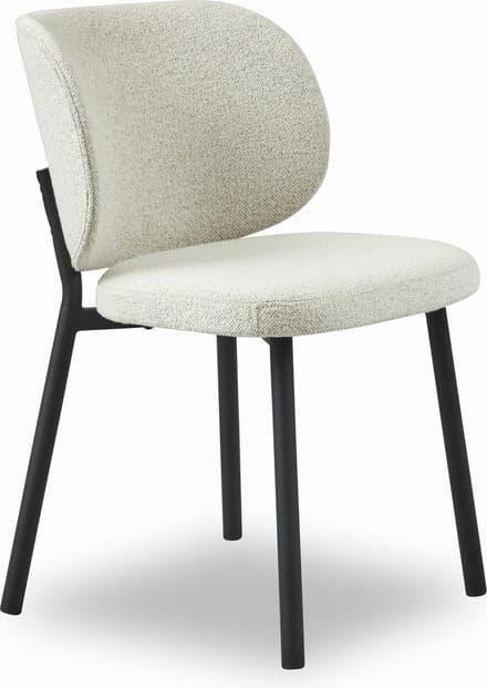 Eetkamerstoel Swan Off White Bouclé Semi-Kd - Giga Living
