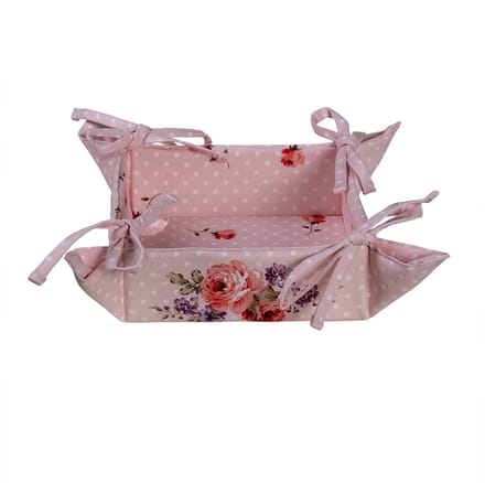 Clayre & Eef Broodmand 35x35x8 cm Roze Paars Katoen Rozen