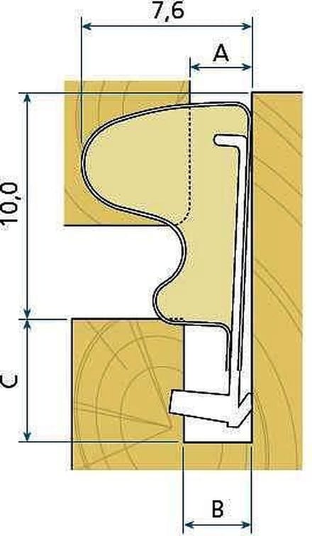 Q-Lon 3054 Groefbreedte 28-32mm per 7M Zwart