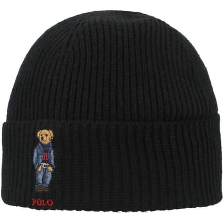 Polo Ralph Lauren Effen Denim Beer Gebreide Muts Pc1463 001 PC1463-001 black