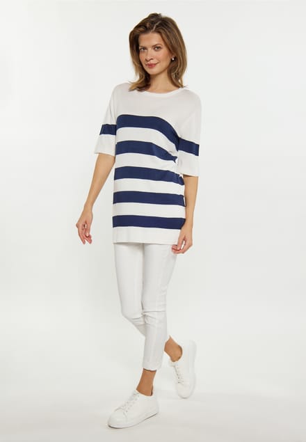 usha Jumper Dames wit + marine