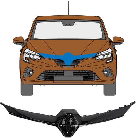 Grill lijst voor Renault Clio V 2019-