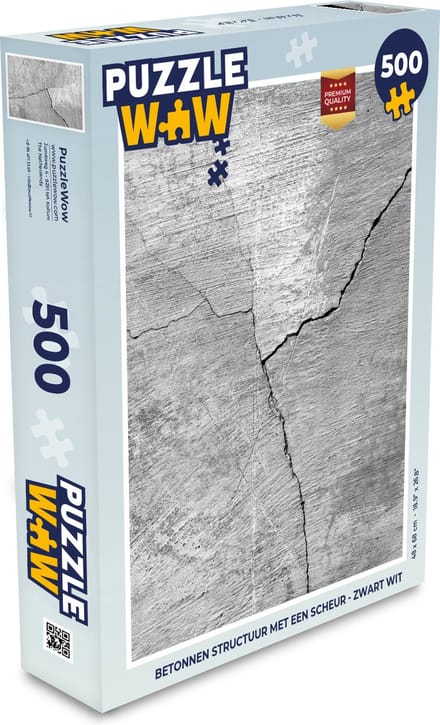 Puzzel Beton - Industrieel - Grijs - Wit - Vintage - Legpuzzel - Puzzel 500 stukjes