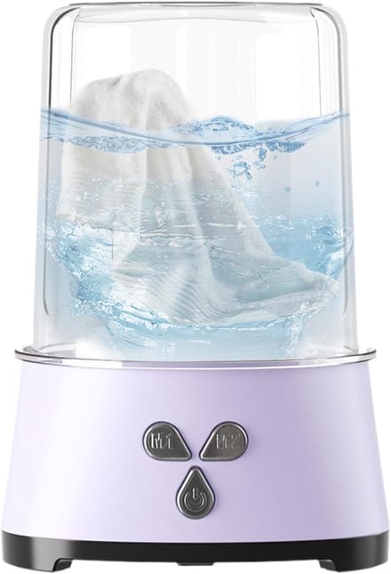 Draagbare Wasmachine - Mini Wasmachine - Ondergoed Wassen - Draadloos Ontwerp - 26 x 20 x 26 cm - Paars