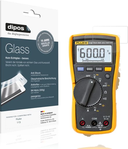dipos – 2x Matte Pantserfolie geschikt voor Fluke 115 | 9H Screenprotector