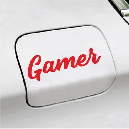 Bumpersticker - Gamer - 6 X 18 - Rood
