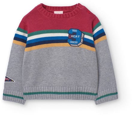 Boboli Knitwear Trui Grijs 12 Months Jongen