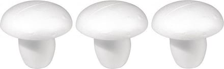 Rayher hobby DIY piepschuim paddestoel - 3x - 13 cm - wit - Knutselen - materialen