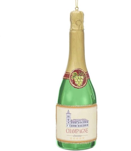 Ornament glas champagnefles l15 cm Kurt S. Adler