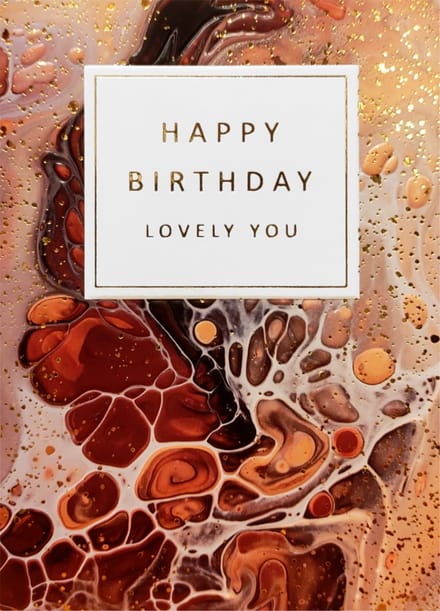 Kaart - Gold Rush - Happy birthday lovely you - GLD037-A
