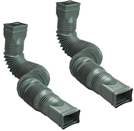 2-Pack Groene Flexibele Downspout Extension Goot Connector voor Regenwater Drainage