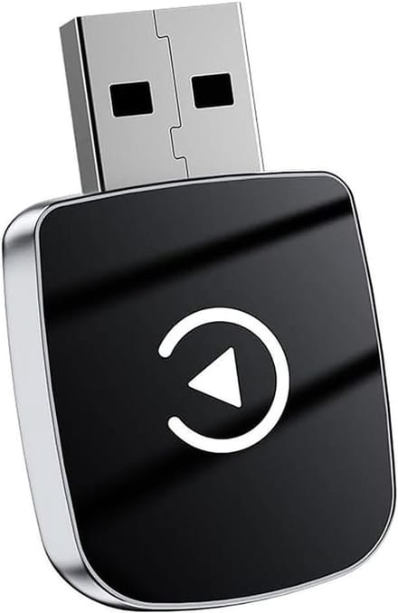 CarPlay Adapter Auto - Interface Dongle - Navigatie Muziek - Plug and Play - 10x10x10 mm - Zilver