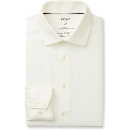 OLYMP Luxor 24/7 modern fit overhemd - twill - lichtbeige - Strijkvriendelijk - Boordmaat: 48
