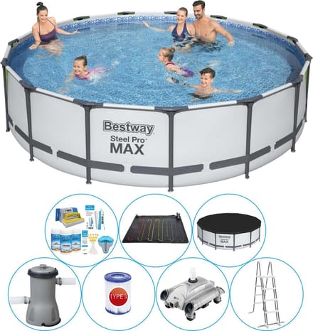 Steel Pro MAX Rond 457x107 cm - Zwembad Inclusief Accessoires