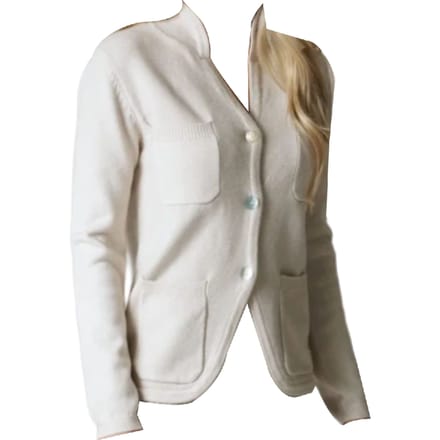 White Wise - Cardigan With Beige Pockets 18144