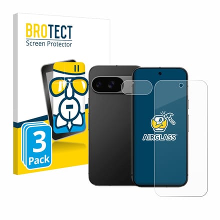 Screenprotector 3 Stuks voor Google Pixel 9 (Voor+Camera) Beschermglas transparant