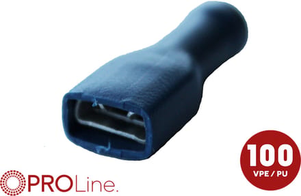 Kabelschoen 6.3x0.8 blauw (100stuks) ACV PROLine