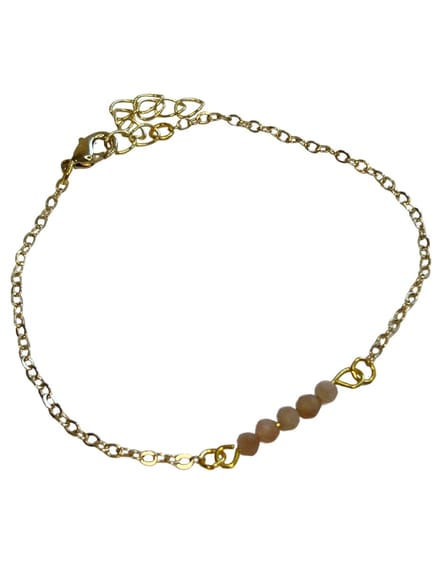 Maansteen oranje spring style armband