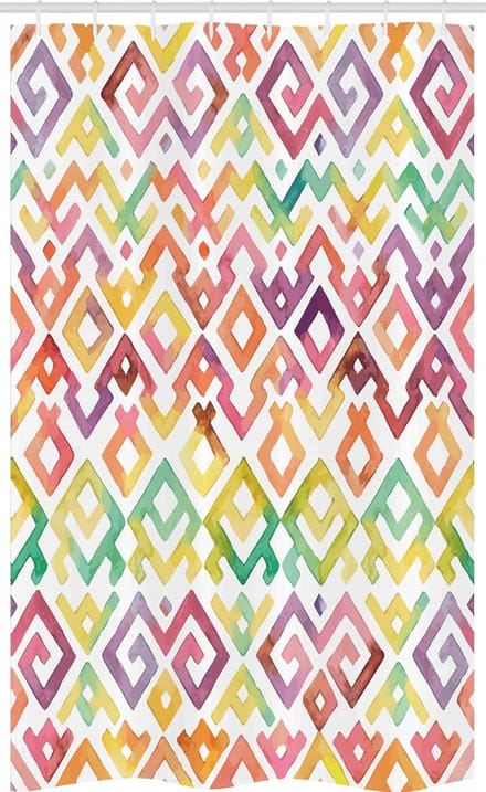 ABAKUHAUS Aquarel douchegordijn – Boho-Afrikaanse, 120x180 cm, Multicolor