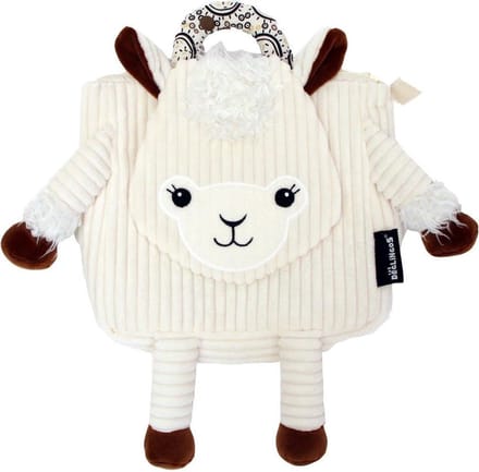 Les Deglingos Rugzak Lama Wit 25 Cm