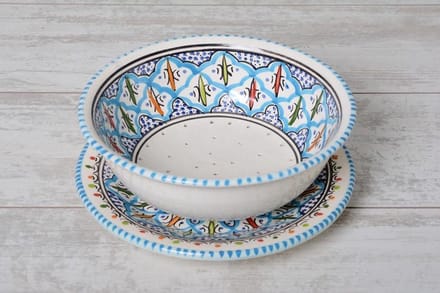 Fruit-test Turquoise blue fine 20 cm | FT.BC.20 | Dishes & Deco