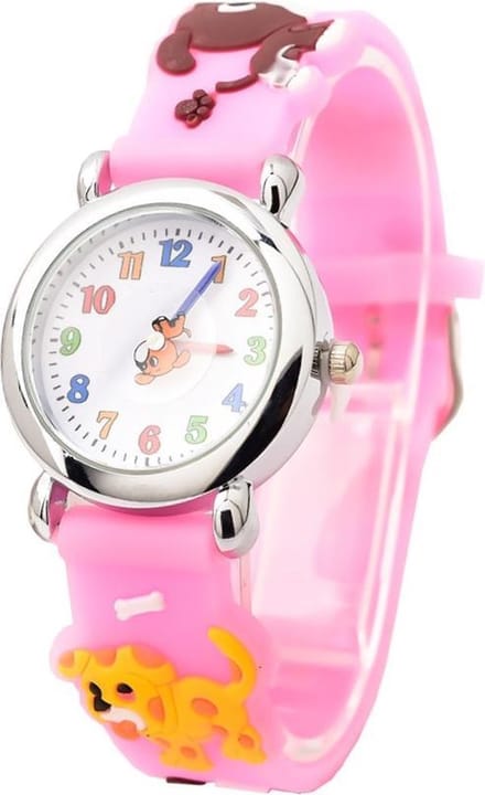Fako® - Kinderhorloge - 3D - Puppies - Roze