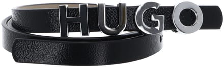 HUGO Leren Riem Zula Sz15 Belt W75 Black Zwart