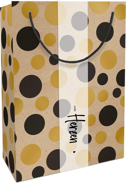 Tasje 23x33x11cm, Fantasie Kraftp. Bubbles met Pergastr.