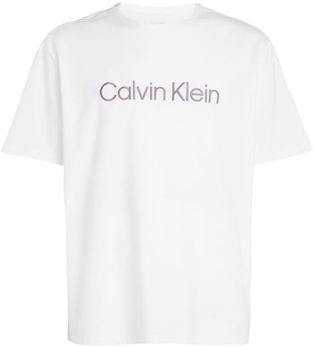 Calvin Klein heren O-hals shirt embroidered logo wit