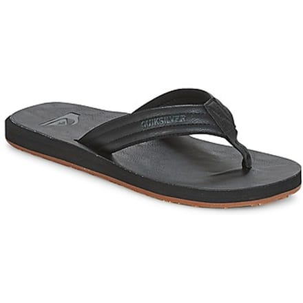 Quiksilver Carver Nubuck Heren Slippers - Solid Black - Maat 41