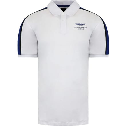 Hackett Aston Martin Racing Heren Wit Poloshirt