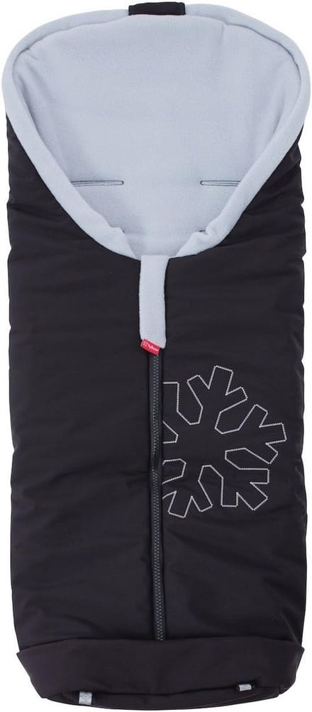 Softshell wintervoetenzak Thermo Actief voor kinderwagen en buggy - zwart/grijs