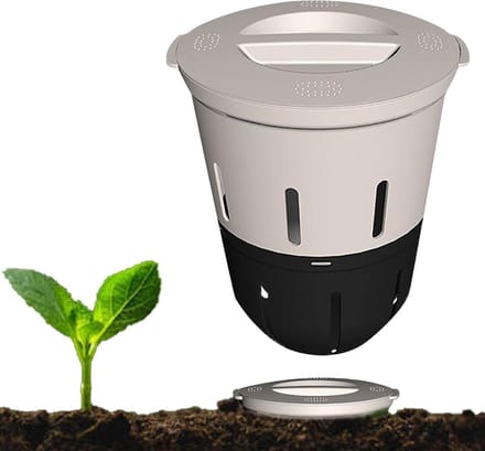Compostbak Tuin - Bodem Composter - Afval Verwerken - Diervriendelijk Ontwerp - 125 Liter - Zwart