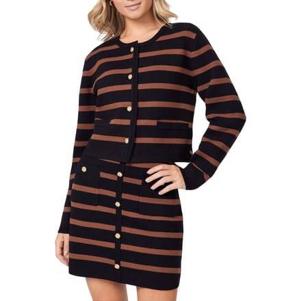 Scotch & Soda Sweater Black Night/ Nuthatch Stripe Größe: M | Cardigans Outlet | Damen | Schwarz