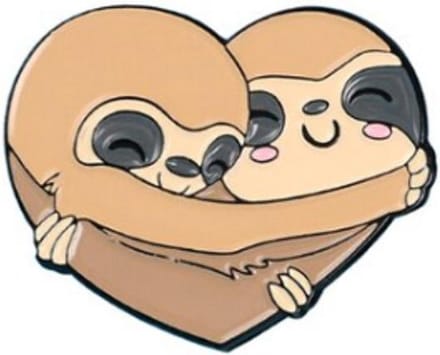 Pin ''cuddle'' broche, kledingspeld, liefde