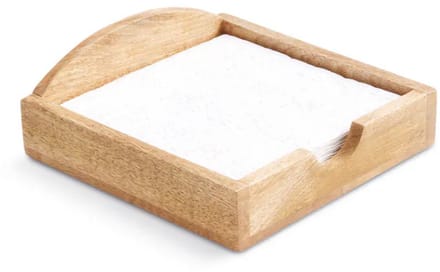 Lunch Servethouder - 19,5x19,5x6cm - Mangohout