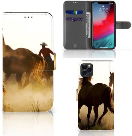Apple iPhone 11 Pro Max Telefoonhoesje met Pasjes Design Cowboy