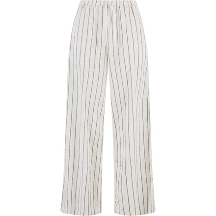 Urban Classics - Structured Striped Relaxed Fit Wijde broek - M - Gebroken wit/Zwart