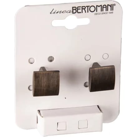 Bertomani Meubelknop - Zamak Verbronsd - Gebogen - 21x21mm - Set Van 2