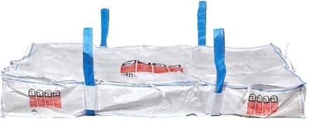 5x | Asbestplatenzak met dubbele binnenzak 250x150x30cm